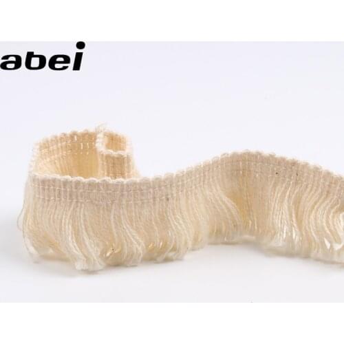 22mm 10yards Cotton Tassel Lace For Wedding party DIY Sewing Ribbon Cotton Trims Material Garments Curtain Clothes Accessories