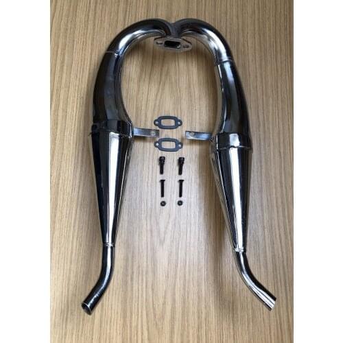 HPI BAJA ALLOY TWIN EXHAUST TUNED PIPE FOR HPI BAJA 5B,2.0,3.0,SS,KM,1/5