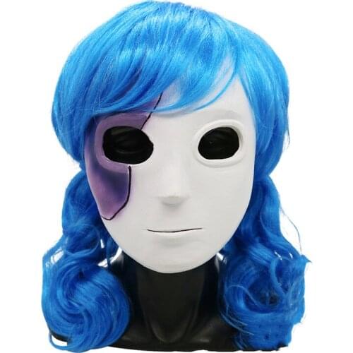 Game Sally face cute face Halloween Latex Mask cosplay Half face Prop Accessories