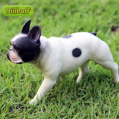 Hot Simulation Pet Dog Animal Model Solid Cottontail Bulldog Animals Ornaments Kids Cognitive Educational Toys for Children Gift