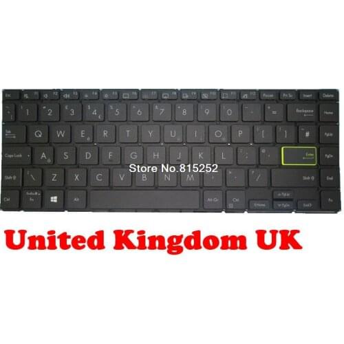 Laptop Keyboard For ASUS M413DA M413IA Without Frame Black United Kingdom UK With Backlit