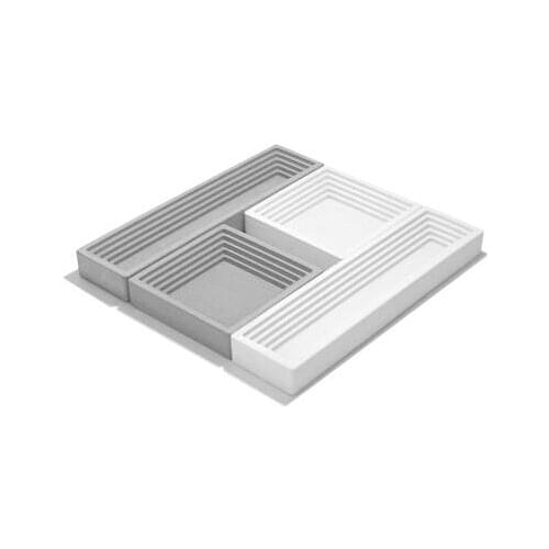 Cement Storage Box silicone mold Concrete storag holder mold 2 styles Square and rectangle Terraced stairs design storage moulds