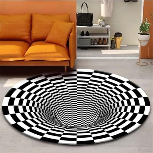 Whirlpool Carpet Square Anti-Skid Area Floor Mat 3D Rug Non-slip Mat Dining Room Living Room Soft Bedroom Carpet 05