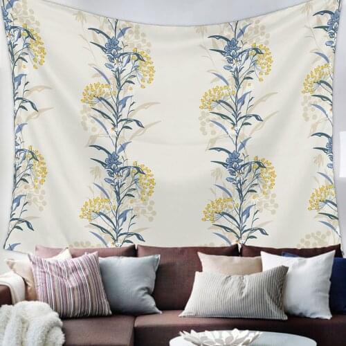 Summer Flower Plant Tapestry Bedroom Home Decoration Wall Blanket Tapestry Bedroom Wall Hanging Yoga Mat
