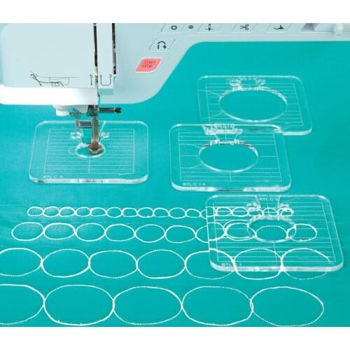 Between the Lines circles set of 5 templates Expansion Pack for low shank domestic sewing machine # QR-BLC5 # 1 set =5 pcs