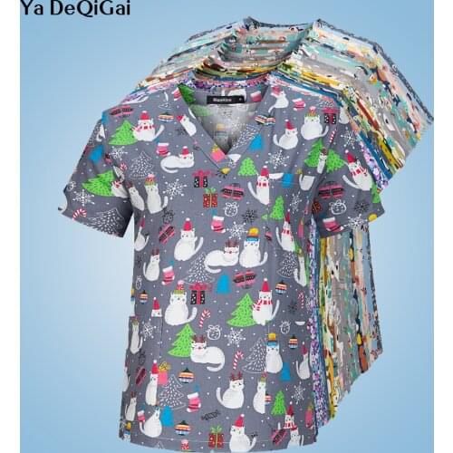 New Medical Surgical Uniforms Breathable Beauty Salon Pharmacy Hospital Scrubs Tops Dentistry Pet Doctor Overalls Nurse Uniform