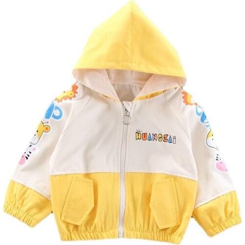 New Spring Boy Baby Girl Casual Clothes Autumn Children Print Hooded Jacket Kids Cartoon Costume Toddler Fashion Letter Clothing