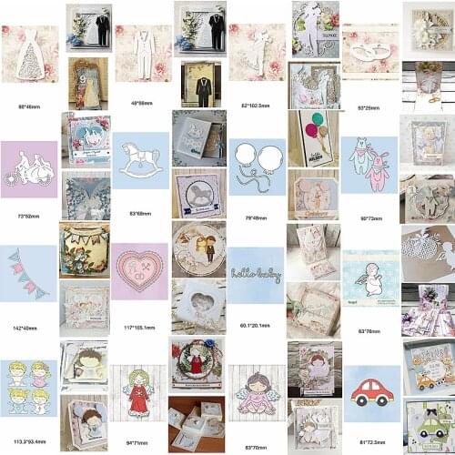 Dress Companion Clothes Toy Bear Wooden Horse Angel Baby Car Ring Metal Cutting Dies Make Cards New Stencils Scrapbook Craft Hot