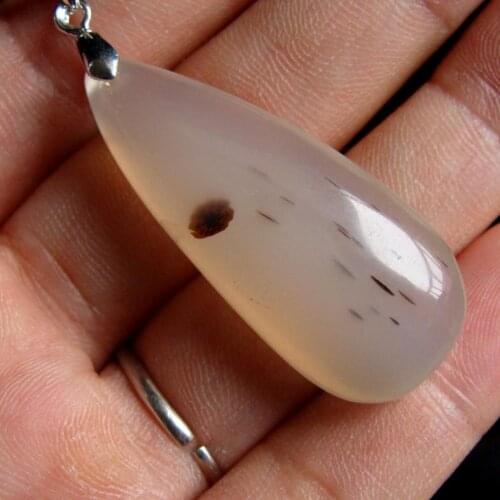 Handmade New Pendulum Pendants Natural Dendritic Moss Agates Gem Stone Beads Pendant Fit Necklace Free Shipping -FS213