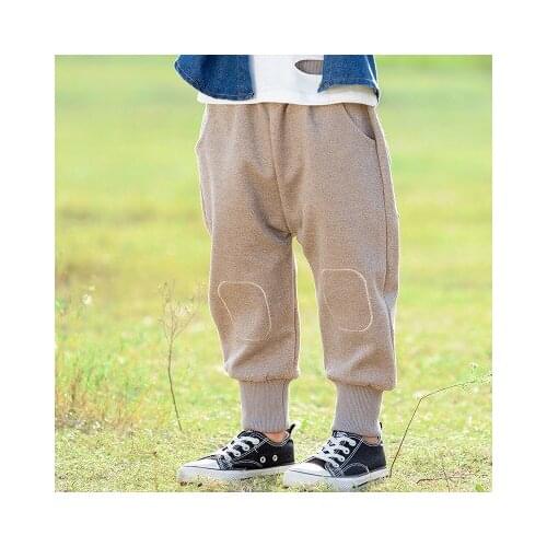 Boys Casual Pants 2020 New Korean Vchildrens Solid Pants Boys Harem Pants Childrens Cotton Pockets Trousers Baby Clothes 2-7Y