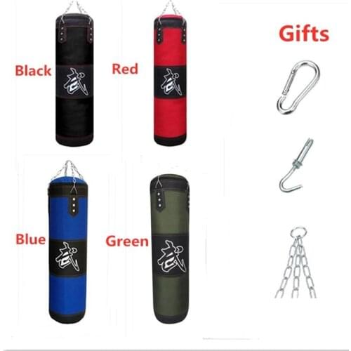 Professional Punching Bag Boxing Training Empty Hanging Sandbag Fistfight Karate Fitness Heavy Suit With Metal Chain Hook Buckle