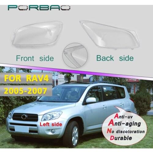 Car Headlight Transparent Glass Lens Cover For RAV4 05-18 Plastic for 4Doors Headlamp clear shell replacement DIY