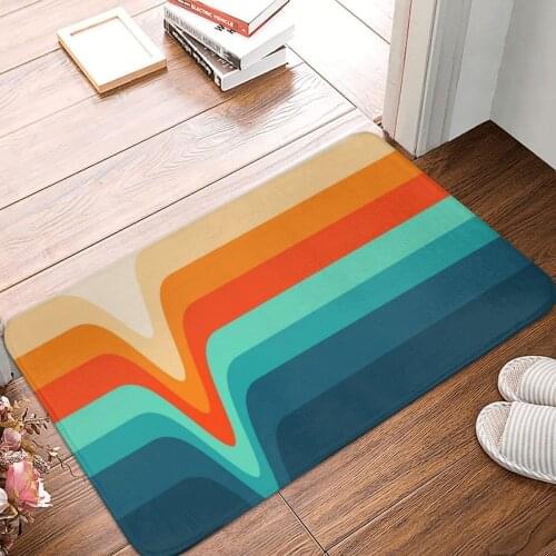 Retro Verve Doormat Carpet Mat Rug Polyester Non-Slip Floor Decor Bath Bathroom Kitchen Balcony 40x60