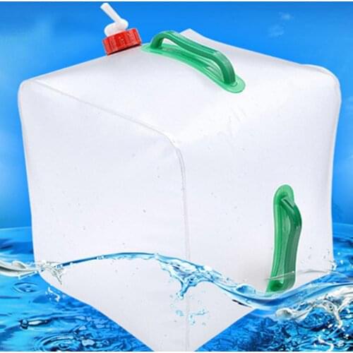 20L Collapsible Water Container Portable Outdoor Hiking Fishing Foldable Water Bag Camping Vehicle-Mounted Water Tank Bucket