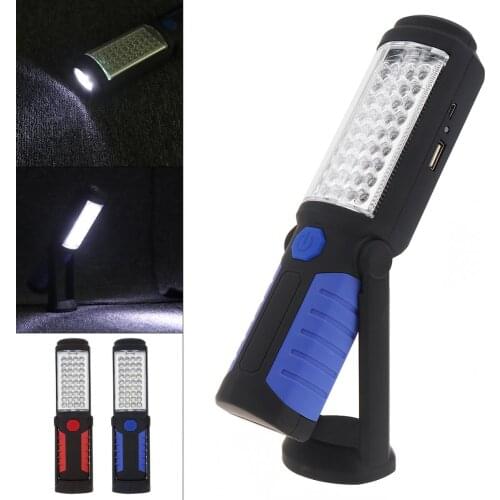 Super Bright USB Charging 36+5 LED Flashlight Work Light Magnetic+HOOK+Mobile Power For Phone Outdoor Camping