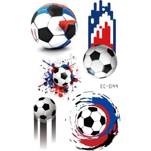 Boy Child Temporary Tattoo Sticker Color Football Design Body Art Tatoo Hands Foot Waterproof Fake Tattoo Sticker