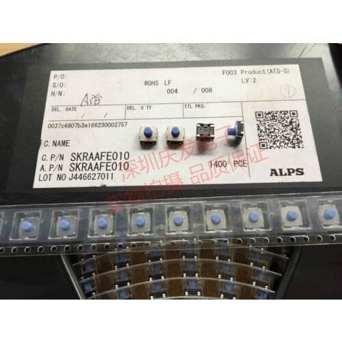 Japan imported ALPS touch switch button switch waterproof dust soft silicone inner patch 4 foot 6*6*5
