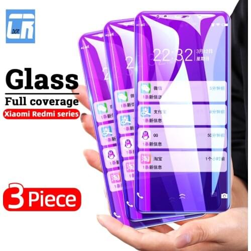 Anti Blue Light Screen Protector for Xiaomi Poco X3 Nfc M2 F2 Pro A3 Tempered Glass on Redmi 9 9C 9a 9i Note 9s 8t 8 7 Pro Cover