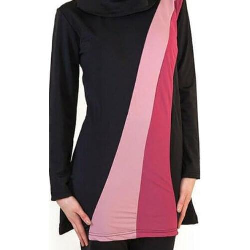 Womens conservative color matching swimsuit printed womens Beach swimsuit