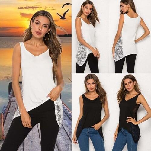 Running Vest Women Tank Crop Top Camis Top Summer Irregular Top 2020 Sexy V Neck Basic Vest Womens Casual Sports Vest Femme