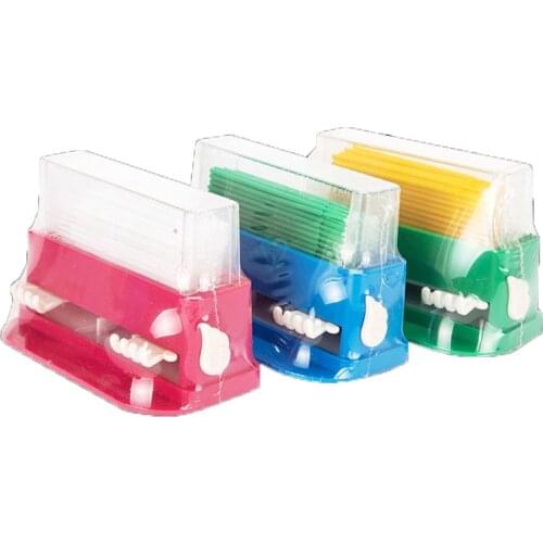 1box Dental Applicator stick Holder cartridge 100pcs disposable applicator stick box small cotton swab swab for dental material