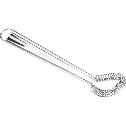 Stainless Steel Egg Beater Spring Coil Wire Whisk Kitchen Manual Tool Frother Foamer Muddler Silver