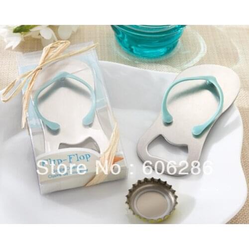 100pcs/LOT Wedding favors and gifts Flip Flop bottle opener Slipper Wine Opener