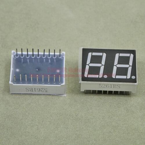 100pcs LED Display 5621BR 5621AR 0.56 Inch 2 Digits 7 Segment Red LED Display 18 Pins Share Common Anode Cathode Digital Display