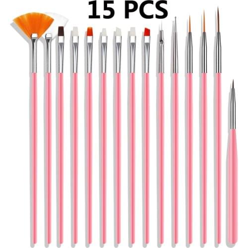 15pcs/set Cake Decorating Tools Baking Accessories Multifunction Icing Pastry Brushes Fondant Cake Painting Brush Nail Art Brush