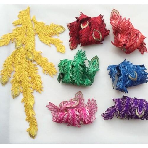 2 Pieces Polyester Embroidered Lace Applique Patch For Wedding Dress Lace Patches For Bride Clothing Sewing Accessories