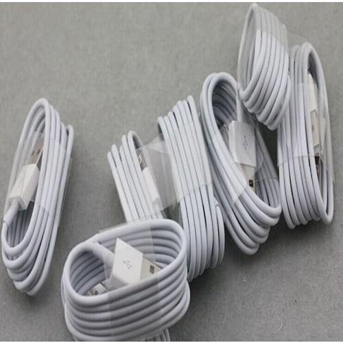 200pcs/lot Good quality 1 M 3FT white Round cable 1M Extension 8pin usb data charger cable for iphone 7 6 6s plus X XS 5S