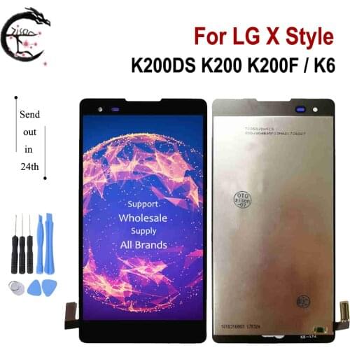 5" LCD With Frame For LG X Style LCD K200DS K200 K200F K6 Display Screen Touch Sensor Digitizer Assembly Xstyle K200DS K 200 LCD