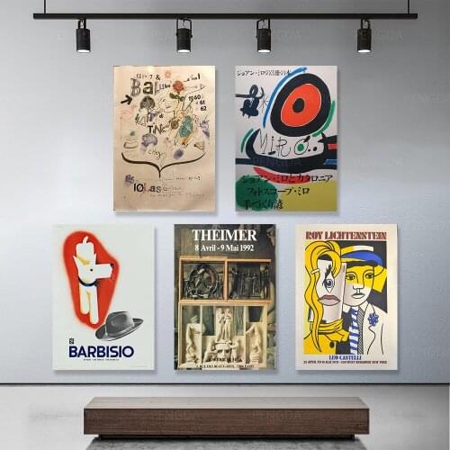 Abstract Dog Hat Canvas Wall Art Printed Pictures Figure Statue Poster Paintings Home Decoration Modular Living Room No Frame