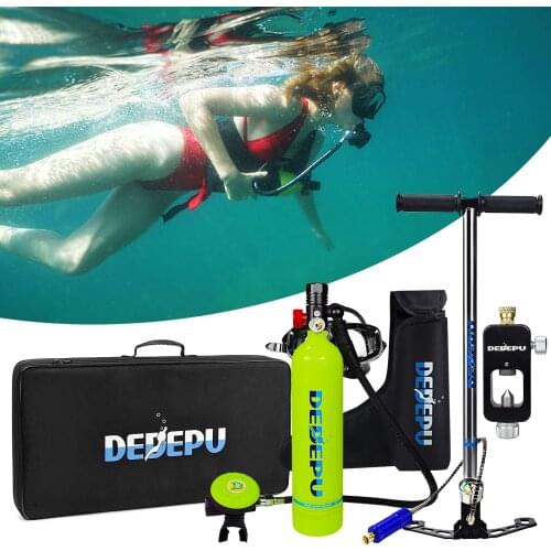 1L Air Cylinder Scuba Tank Oxygen Cylinder 20 Minutes Capability Diving Oxygen Underwater Breathing Device Snorkeling Equipment