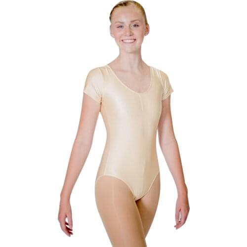 Retail Black Shiny Nylon/Lycra Cap Sleeve Ballet Dance Leotards with Drawstring Front for Girls and Ladies
