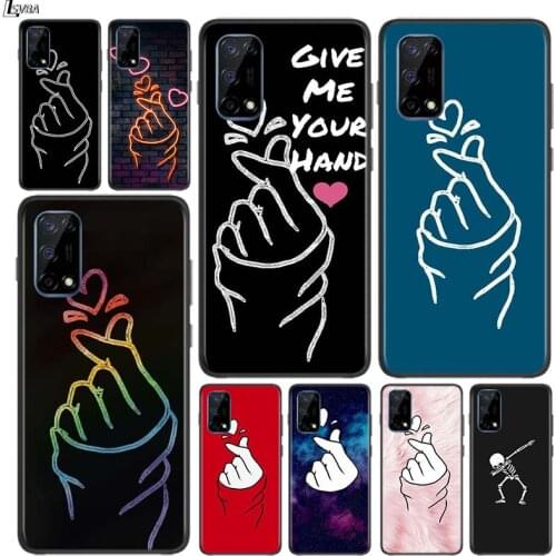 Love Give me your hand for OPPO Realme V15 X5 X3 X50 X7 V5 C21 C17 C11 C3 C2 7 7i 6 6S 6i 5 3 2 Pro Soft Black Phone Case