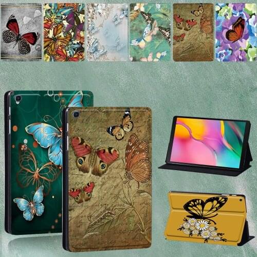 For Samsung Galaxy Tab A 2019 8.0 Inch Tablet Cover Folding Stand for Tab A SM-T290 SM-T295 Case + Free Stylus