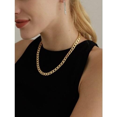 European and American chain necklace female i ns tide niche hip-hop gold-plated wild simple cold wind clavicle chain 2020 new