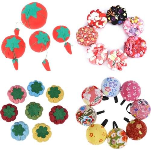 Pumpkin Needle Pin Cushion Holder Wrist Pincushion DIY Craft Sewing DIY Supplies