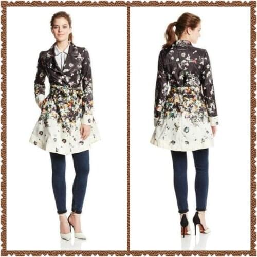 Spanish spring and autumn womens coat thin mercerized thin material windbreaker