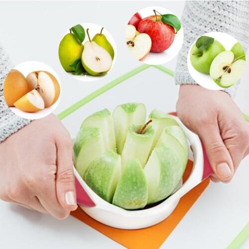Apple Slicer Shredder 8-Blade Large Apple Corer Stainless Steel Ultra-Sharp Pear Cutter Pitter Divider Tool Kitchen Gadget