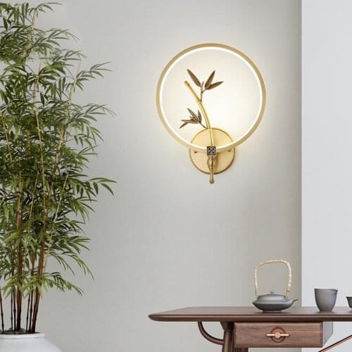 Chinese Classical LED Wall Lamp Modern Copper Home Decor Wall Sconce Lamp Bathroom Light Stair Hotel Wall Art Lustre Lighting