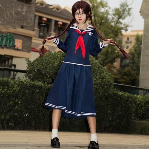 Anime Danganronpa Toko Fukawa Cosplay Costume Japanese School Girl Sailor Dress Shirt Uniform Full Set