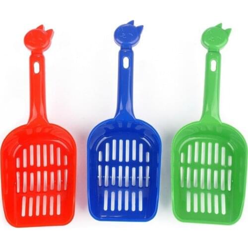 200pcs/lot pet cat litter shovel cat litter scoop cute cat head design lin4198