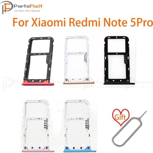 SIM Card Tray for Redmi Note5pro SIM Card Slot + Micro SD Card Tray for Redmi Note 5pro Replacement Parts with free Eject Pin