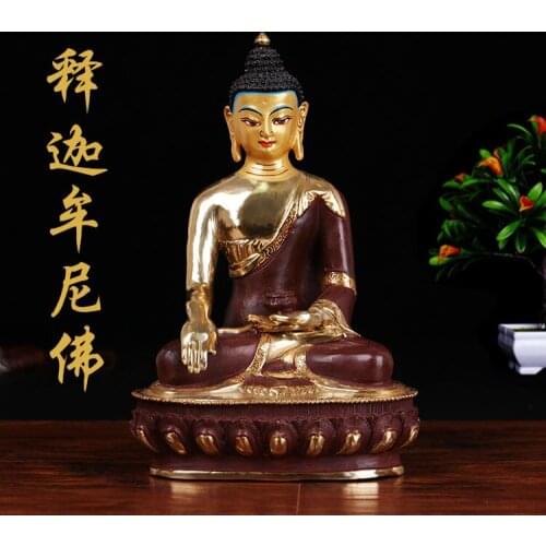 TOP GOOD BUDDHA STATUE #BLESS HOME FAMILY TALISMAN PROTECTION #THAILAND ASIA TIBET NEPAL BUDDHISM GILDING BUDDHA 21CM