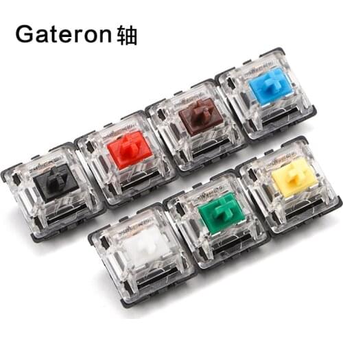 Gateron switch 3 pin transparent case blue red black brown green white yellow switches mechanical keyboard cherry mx compatible