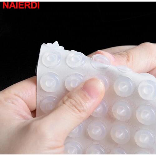 NAIERDI 30-80PCS Self Adhesive Damper Buffer Cabinet Bumpers Silicone Rubber Furniture Pads Cushion Protective Hardware