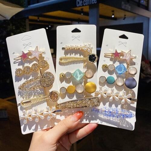 FACEINS 2020 New Hair Clip for Women Hair Clips Sets Acrylic Hair Accessories Trendy Sticks For Hair Female Hair Pin Top Clip