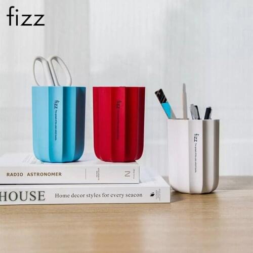 Fizz Simple Fashion Prismatic Pen Container ABS Multifunction Creative Pen Holder Potted Makeup Brush Holder